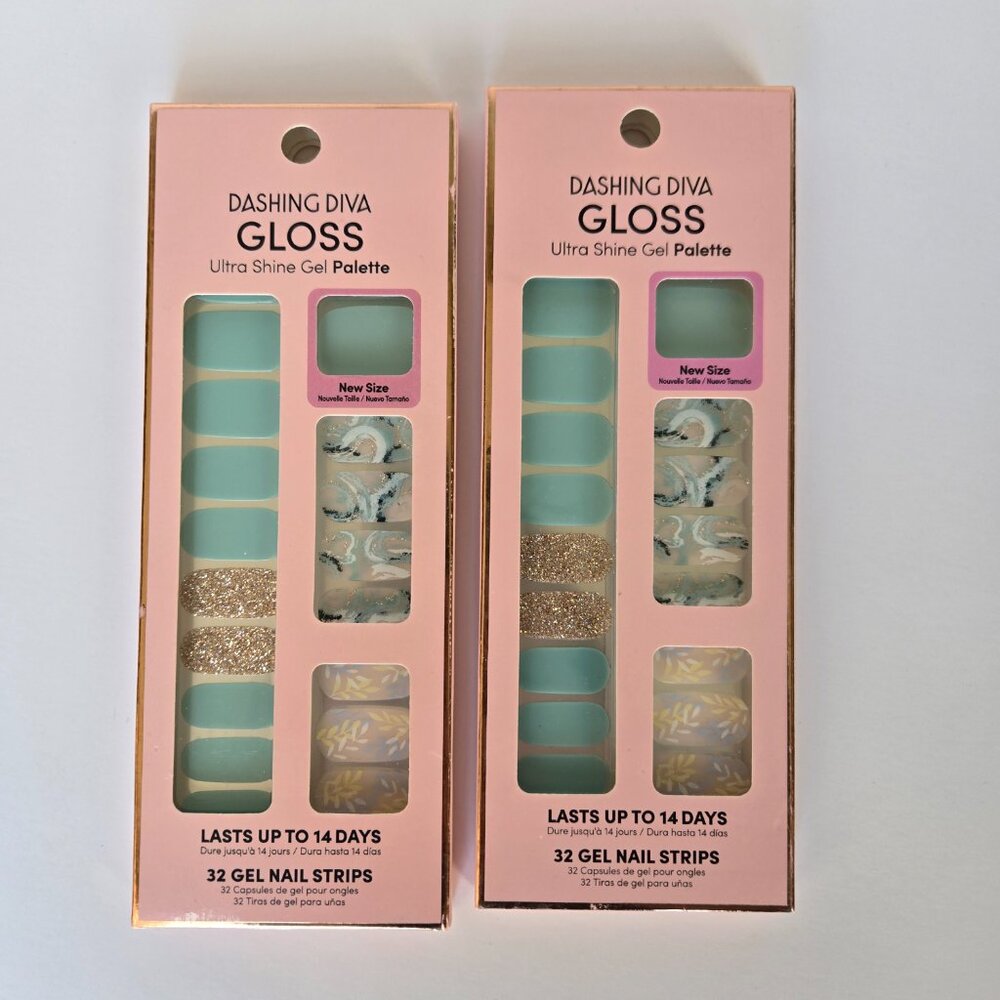 NEW Sealed Dashing Diva Gloss Nail Gel Strips Set of 2 : Get Jaded